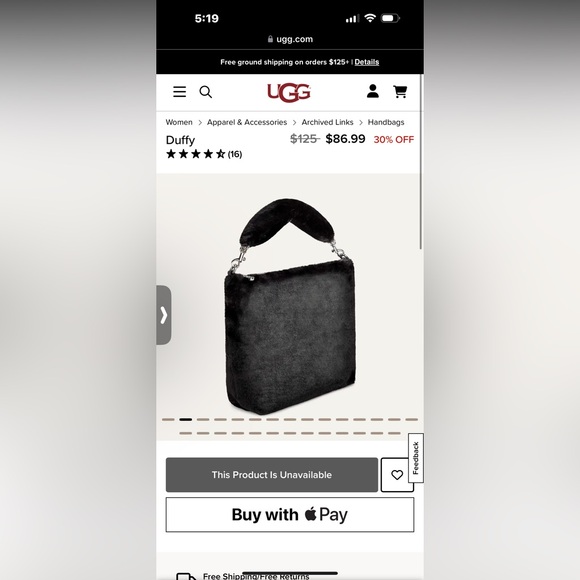 Ugg Duffy bag - Black - Picture 4 of 4